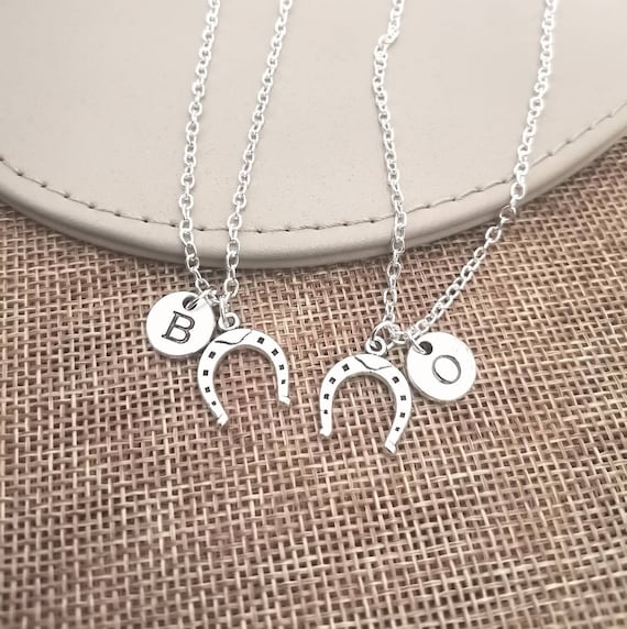 Best friend Necklace Set, Good Luck Necklaces, Friendship Necklace set, Best Friends gift, Horse Shoe Necklace Set, Good Luck Jewelry, Lucky