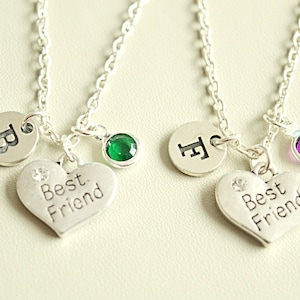 Friendship Necklace for 2, Set of two Necklaces for best friends, 2 Friends Necklaces, BFF necklace set, friendship Necklace set, Monogram