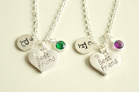Friendship Necklace for 2, Set of two Necklaces for best friends, 2 Friends Necklaces, BFF necklace set, friendship Necklace set, Monogram