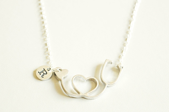 Stethoscope Necklace, Doctor Necklace, Gift for Doctor, Stethoscope charm, Doctor graduation gift, Lady Doctor Necklace, Medical Student