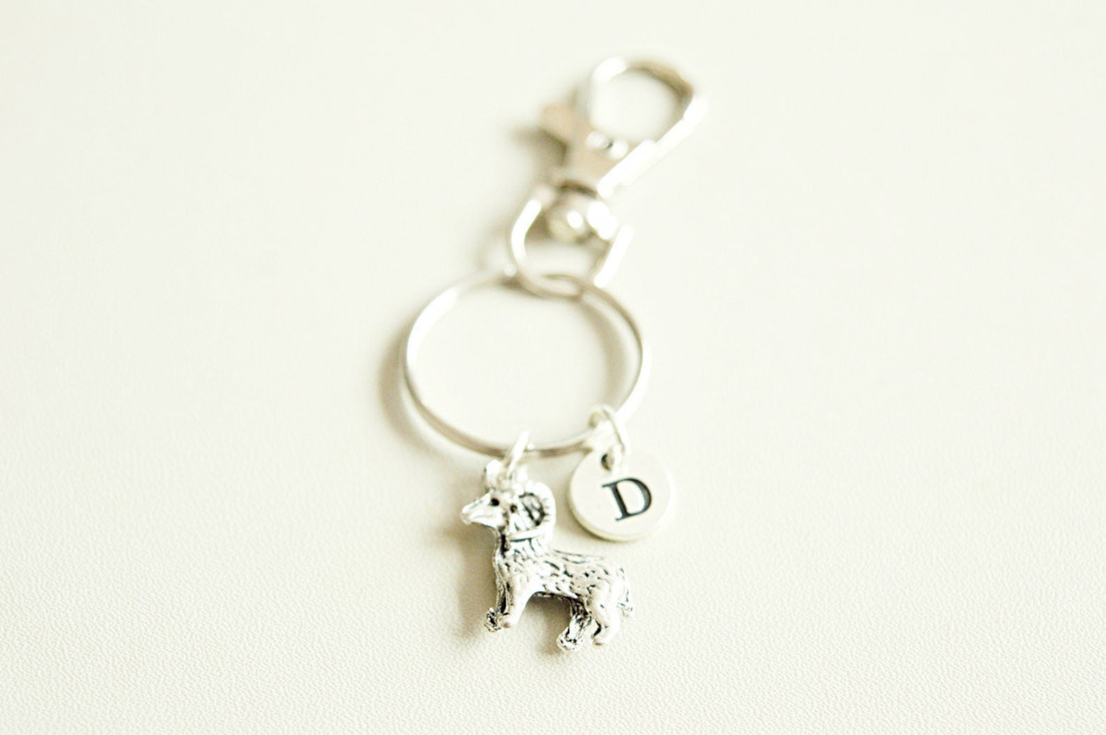 Goat Keyring Goat Keychain Goat Gift Goat Lover Gift Aries Etsy