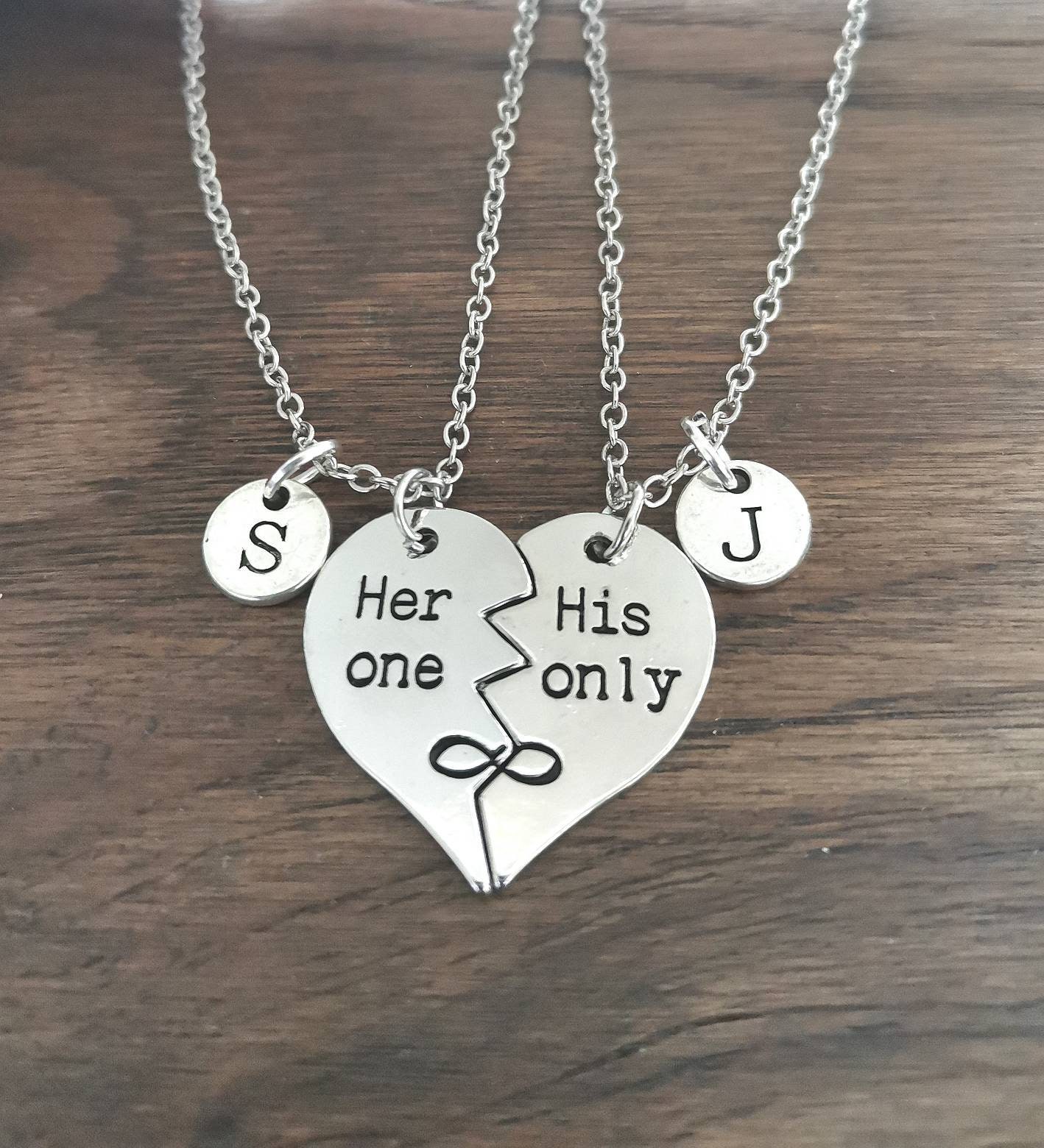 Buy His and Her Necklace, Couples Necklace Set, His Hers Necklaces, Couple  Pendant, Broken Heart Necklace ,boyfriend Girlfriend Gift, Heart Set Online  in India - Etsy