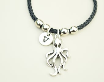 Octopus Bracelet, Octopus Gift, Octopus Lover Gift, Octopus Jewelry, Silver Octopus Jewelry Octopus Charm, Under 10, Cheap, Cute, Funky
