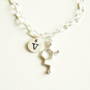 Dopamine Bracelet, Dopamine Jewelry, Dopamine Bracelet, Chemistry Bracelet, Scientist Gift, Chemistry gift, Serotonin, Molecule, DNA,Science