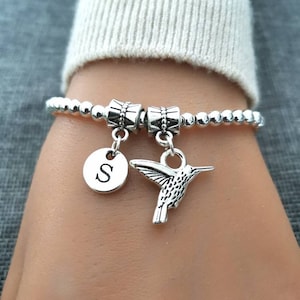 Hummingbird bracelet, Bird lover gifts, Hummingbird  bracelet women, Hummingbird  charms, Hummingbird bracelet for her, Hummingbird jewelry