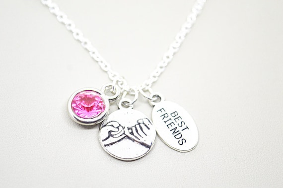 Pinky promise Necklace, Bff necklace, Best Friend Birthday, Unique, Friends, Best friend, Friendship, Birthday Gift, Friend Birthday, Cool