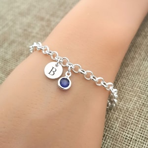 September birthstone bracelet, september birthstone, blue sapphire , gemstone bracelet , gifts for women, gift for her, birthstone bracelet