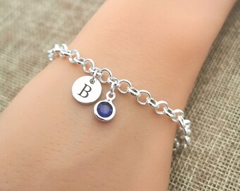 September birthstone bracelet, september birthstone, blue sapphire , gemstone bracelet , gifts for women, gift for her, birthstone bracelet