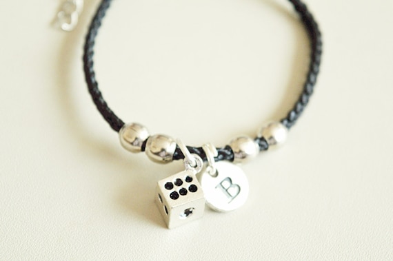 Dice Bracelet, Dice Gift, Dice Jewelry, Gambler Gift, Gambling Gift, Casino, Lucy Dice, Good Luck, Small Dice, Gambler Birthday, Mens, Boys