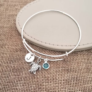 Turtle Jewellery, Turtle Bangle, Turtle Bracelet, Beach Bangle gift, Beach Bracelet charm, Personalised Bangle, Turtle Gifts