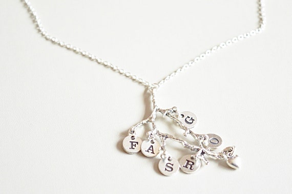 Leaf Necklace, Initial Necklace, Branch Necklace, Necklaces For Women, Monogram Necklace, Personalized Necklace, Tree Necklace, Leaf Jewelry