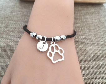 Personalized Dog Paw Bracelet: Pet Loss Memorial Jewelry