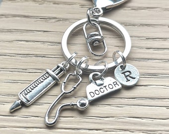 Doctor gift, physician Gift, Doctor graduation, Doctor Keychain, Medical student, Medicine, Doctor keyring, physician, medical practitioner
