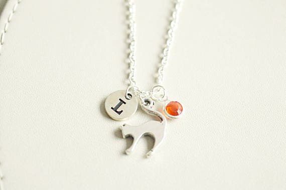 Silver Cat necklace, Cat silver necklace, Cat necklace, Cat charm gift, Pet necklace, I love my cat, Kitty cat, Pet Loss, Pet Memorial, Cats