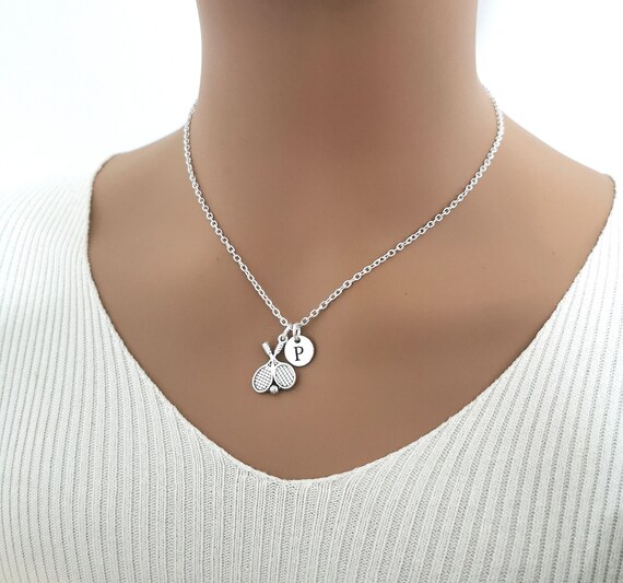 Tennis Necklace, Tennis Gifts, Tennis Jewelry, Tennis Charm Gift, Tennis Player, Tennis Coach, Team gift, Tennis Racket, Tennis Ball, Friend
