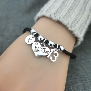 Cadeau 13e anniversaire, bracelet 13e anniversaire, 13e anniversaire, 13e anniversaire fille, anniversaire 13 ans, anniversaire 13 ans, cadeau fille 13e anniversaire