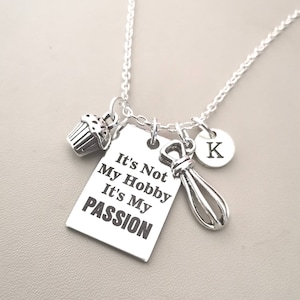 Baking necklace, Gift for baker, Baking gifts, baker necklace, baker gifts, gifts baking, chef necklace, pastry chef, cooking gifts, cupcake