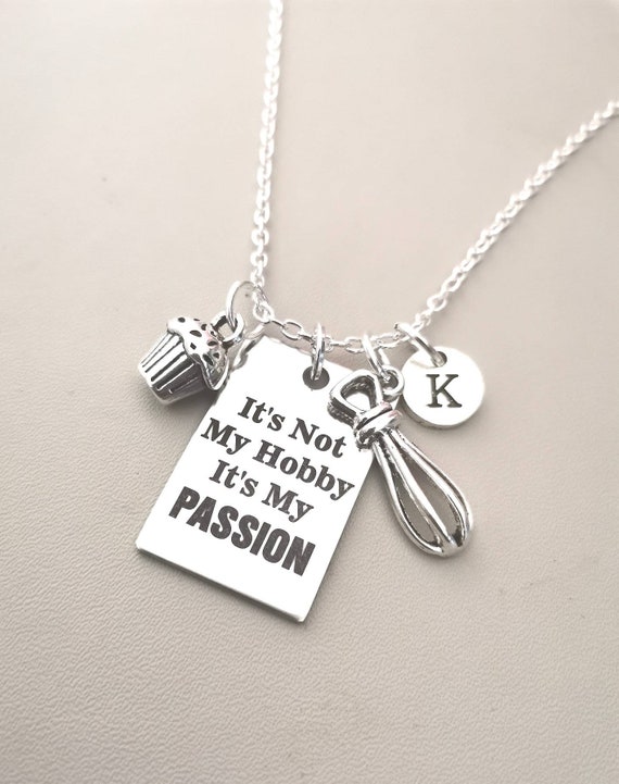 Baking necklace, Gift for baker, Baking gifts, baker necklace, baker gifts, gifts baking, chef necklace, pastry chef, cooking gifts, cupcake