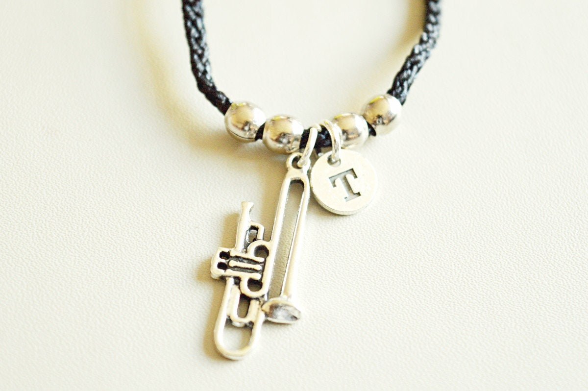 Trumpet charm shop necklace