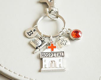 Doctor Gifts, Doctor Keychain, Gift for Doctor, Hospital gift, Doctor graduation gift, Thank you doctor gifts, Medical Student gifts, Charm