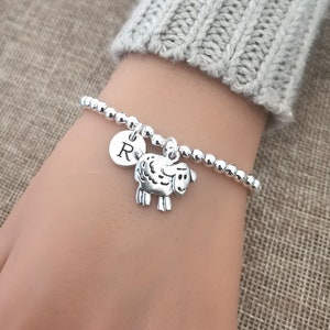 Regalos de oveja para ella, Pulsera de oveja, Pulsera de oveja mujer, Joyería de oveja, Amante de las ovejas, Encanto de oveja, Cordero, Regalos de cordero para ella