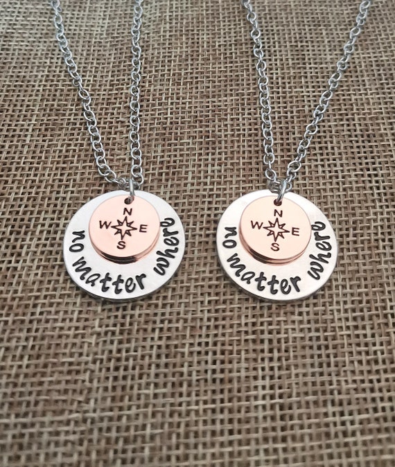 Long distance cheap friendship necklace