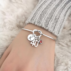 Cadeau 40e anniversaire pour femme, cadeau 40e anniversaire pour elle, cadeau 40e anniversaire, bracelet 40e anniversaire, cadeau 40e anniversaire, bijoux 40e anniversaire