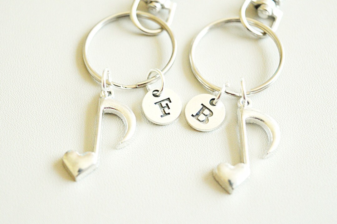 Keychain Note Music Note Keychains, Music Note Keyrings, Music Note Gifts, Musician ...