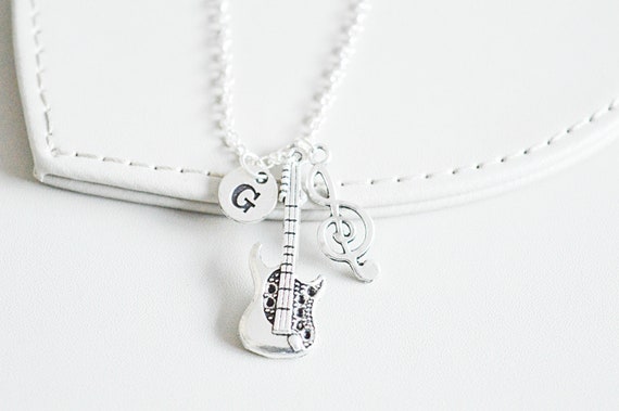 Guitar Gifts, Guitar Necklace, Guitar Jewelry, Gifts for Musicians, Musician Gift, Music Lover Gift, Music Jewelry, Guitars, Music Note
