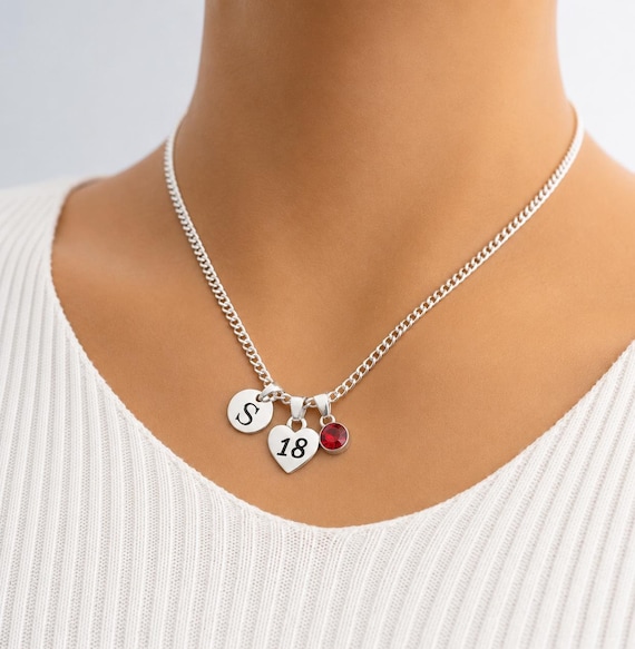 18th Birthday Gift for Her, 18th Birthday Gift for Girls, Personalized Necklace for Daughter Sister Best Friend