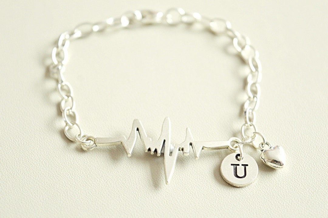 Heart Beat Bracelet Heart Beat Gift Nurse Bracelet Nurse Etsy