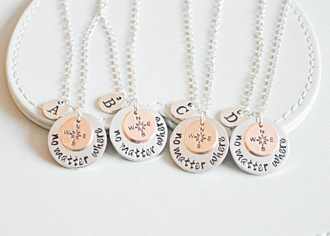 Buy 4 Best Friends 4 Friends Necklace 4 Best Friend Gifts Four ...