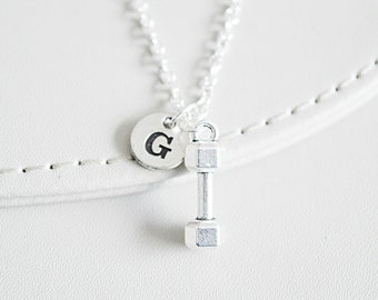Gym Gifts for Her, Gym Gifts for Him, Gym Necklace, Dumbbell Necklace, Gym Necklace, Fitness Jewelry, Gym Jewelry, Motivation Necklace