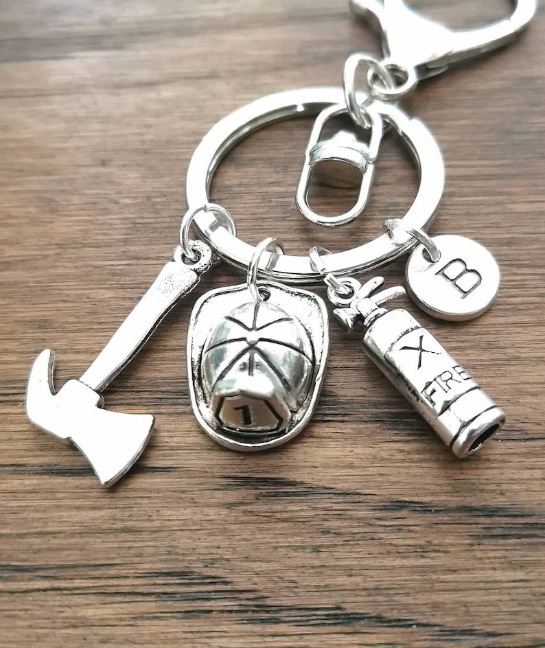 Fireman Keyring, Fireman Gifts, Firefighter Gifts, Fireman Keychain ...