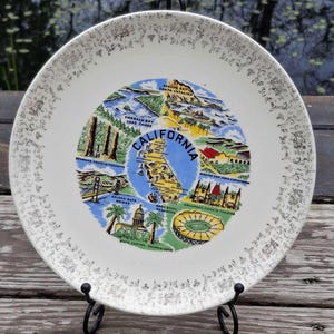 Vintage California Souvenir State Plate. Collectible