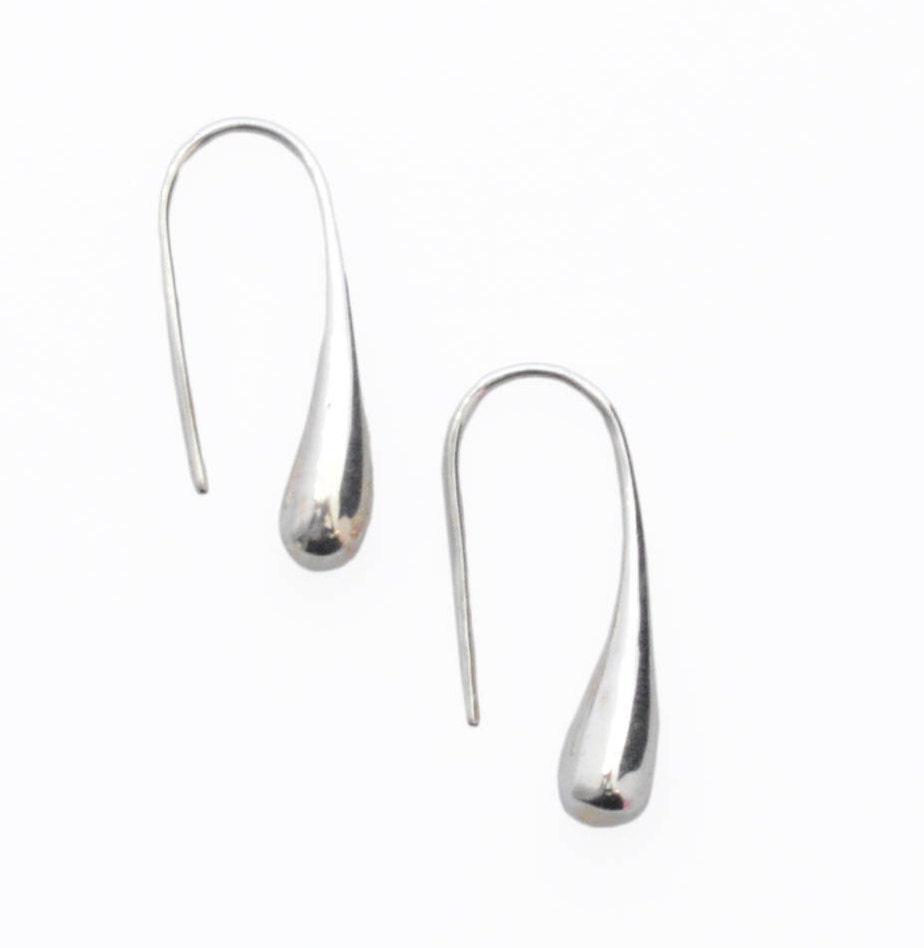 Sterling Silver Tear Drop Earrings | Etsy