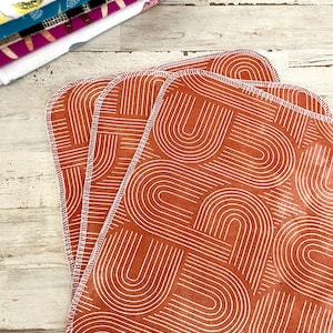 Toalhas sem papel arco-íris de terracota, toalhas sem papel, toalhas sem papel, toalhas de papel de pano, toalhas de papel reutilizáveis, limpeza ecológica