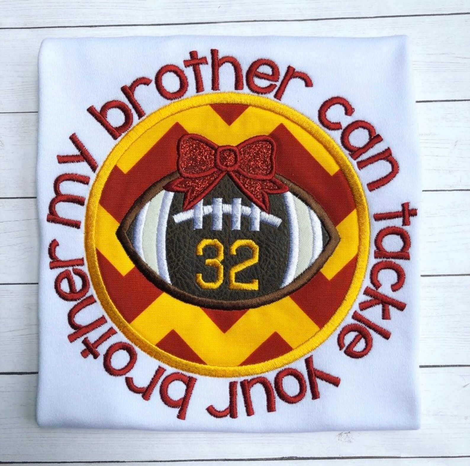 Girly Football Shirt / Embroidered Floral Football Shirt / Etsy