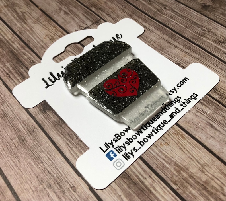 Medical Badge Reel Interchangeable OR Permanent Retractable Valentine\u2019s Themed Badge Holder Coffee Acrylic Badge Reel