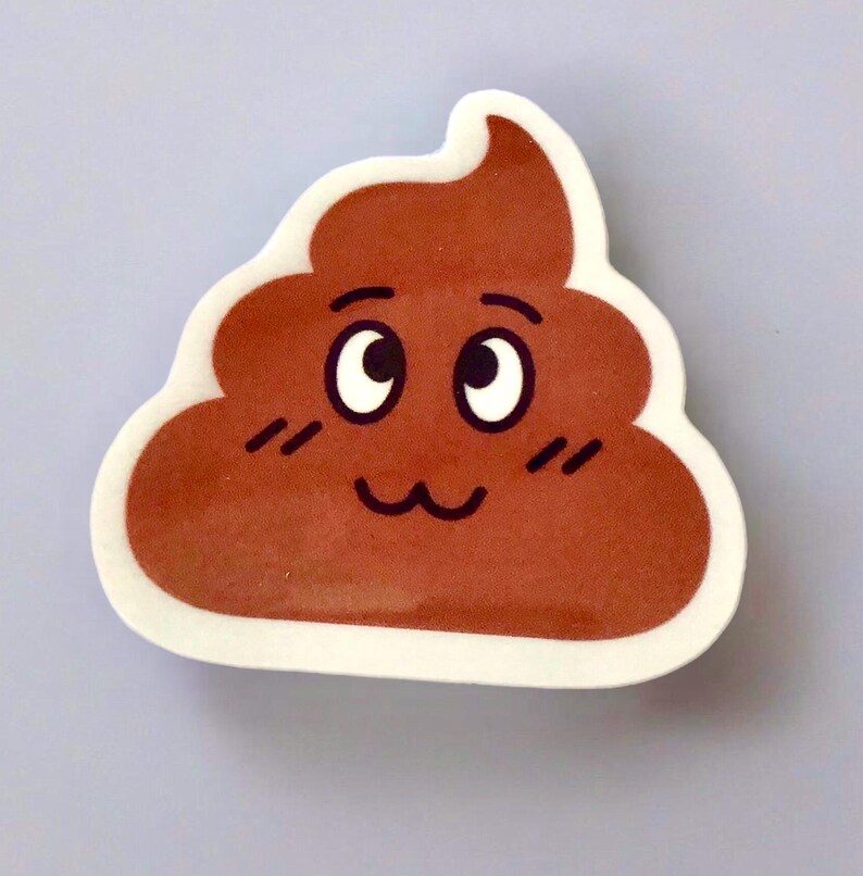 Poop Emoji Emotional Stickers Pack of 10 High-quality Glossy Vinyl ...