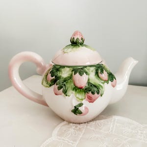 Whimsical Vintage Strawberry Jay Wilfred Teapot for Andrea by Sadek