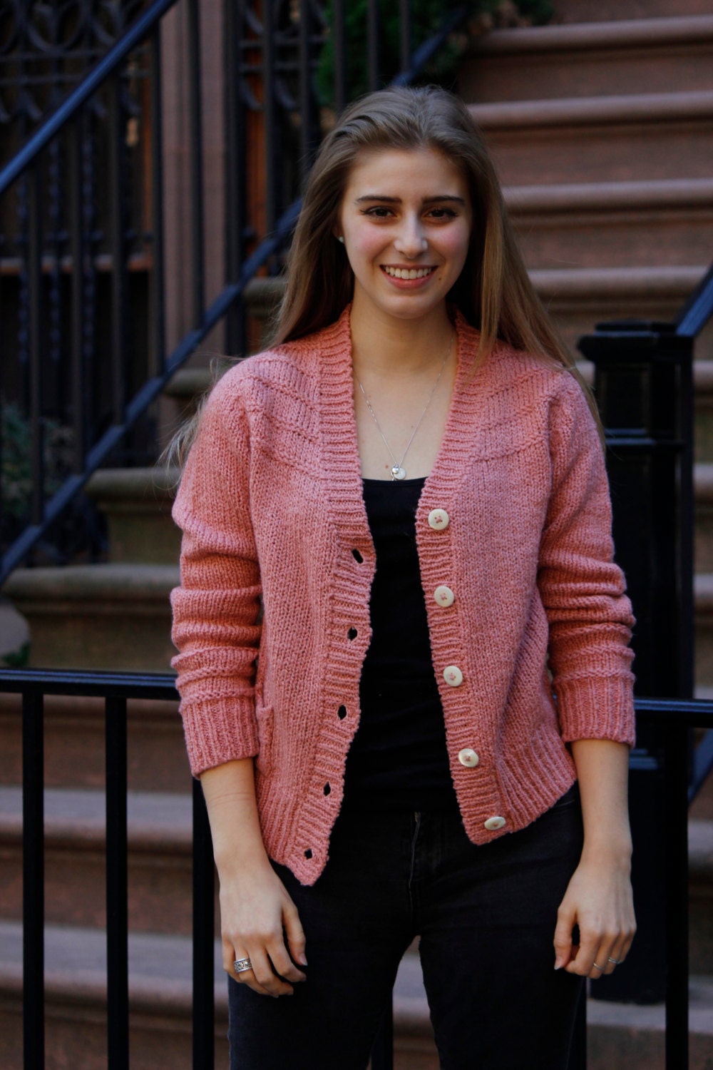 Pink Pearl Cardigan - Etsy