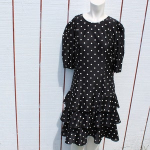1980s Polka-Dot Dress Size M