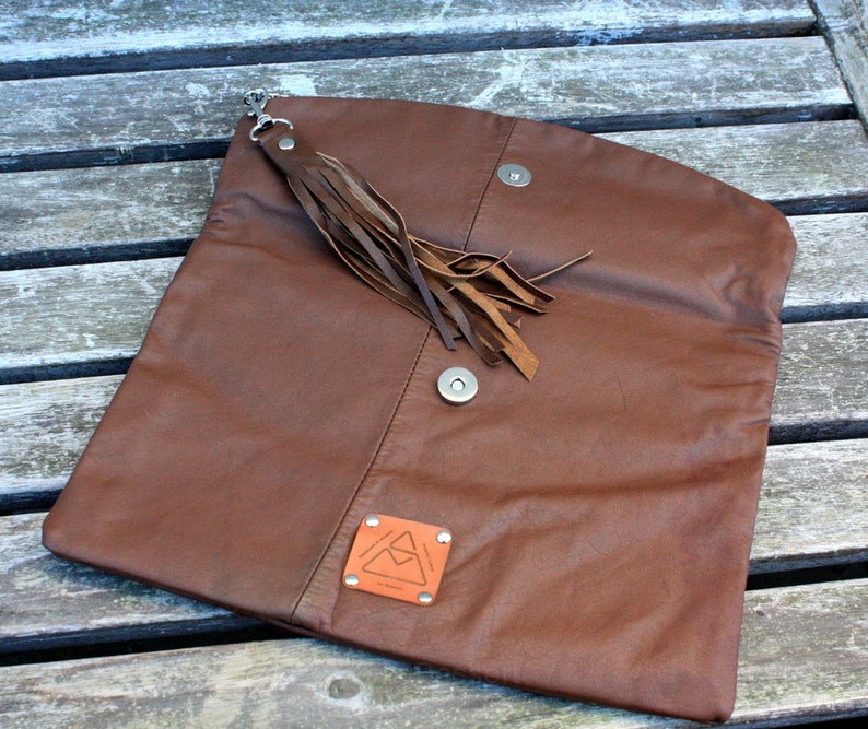 UPCYCLED Leather Clutch Recycled Leather Clutch Leather Bag Etsy