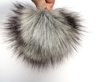 Pewter Faux Fur Pompom | DIY Craft Square
