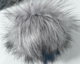 Storm Cloud Faux Fur Pompom or DIY fur square