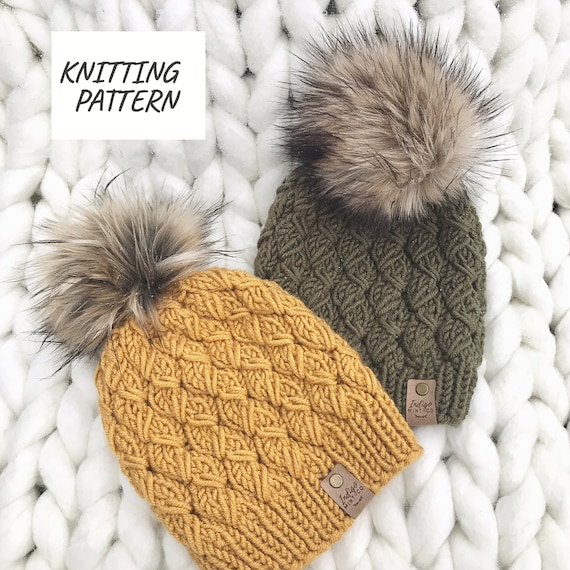 Slalom Run Beanie Knitting Pattern | Bulky & Super Bulky Yarn (PDF Pattern)