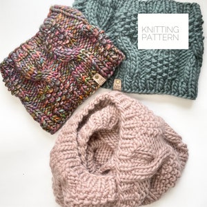 Super Bulky Kyria Cowl + Infinity Scarf | Knitting Pattern