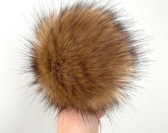 Sand Fox Faux Fur Pompom | DIY Square of Fur