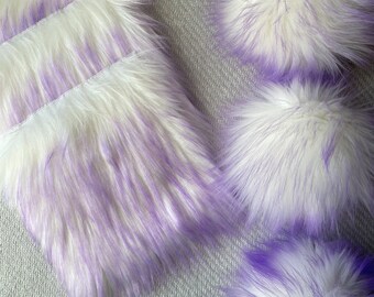 Lavender Macaron Faux Fur Pompom | DIY Craft Squares